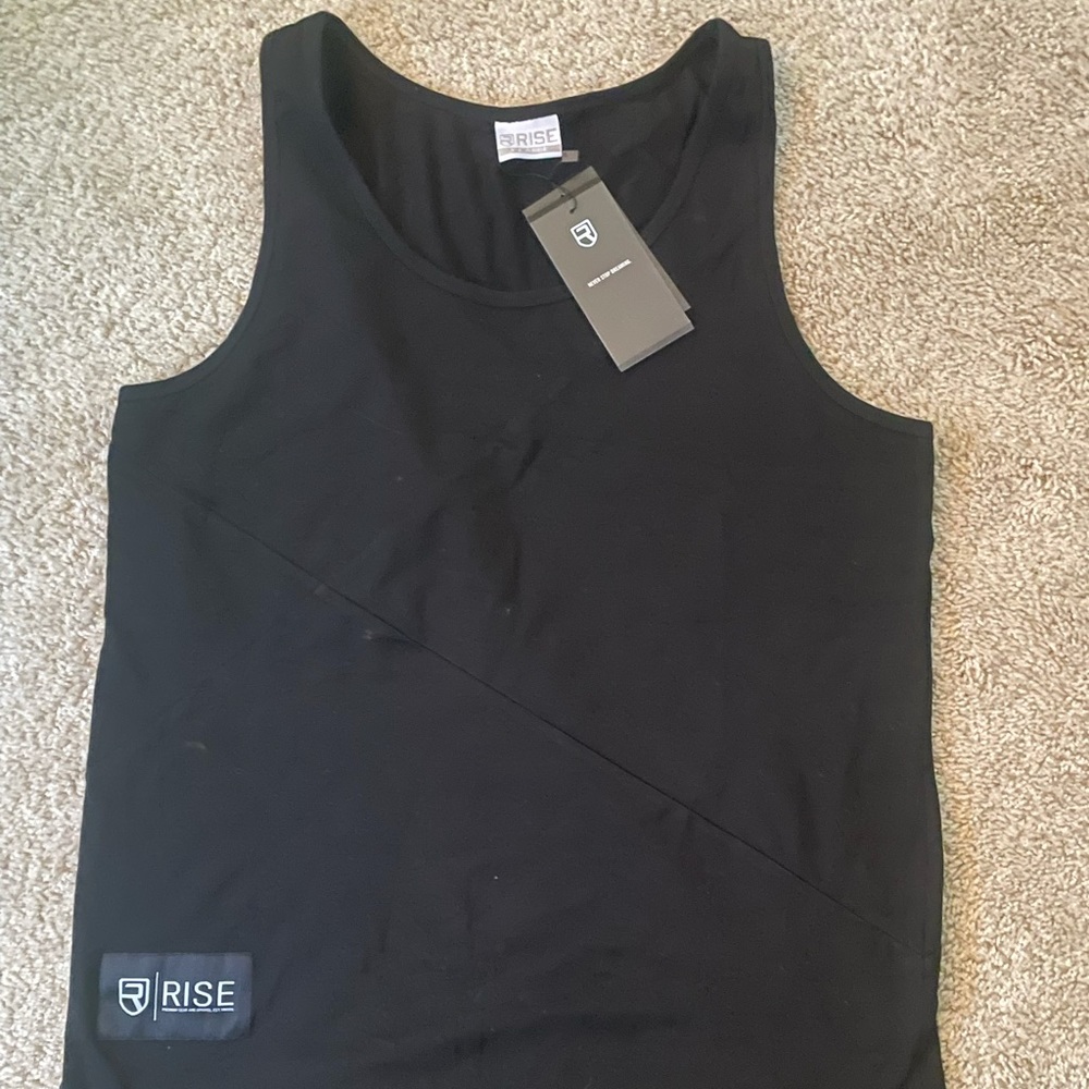 NWT Rise black fitted tank top